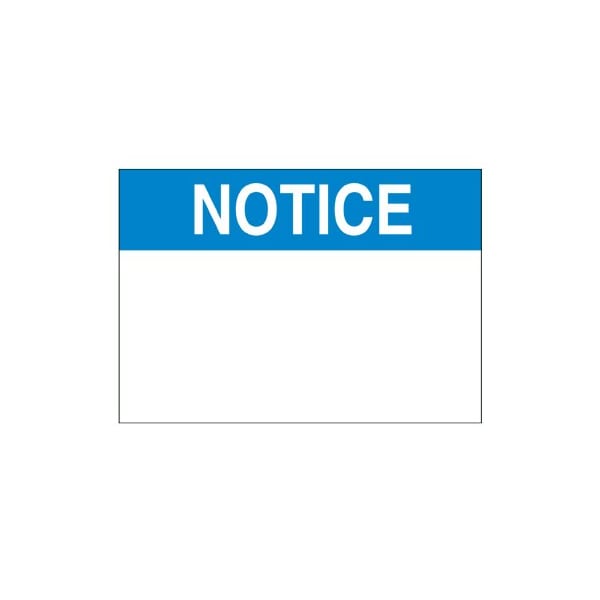 4" X 6" Component with Blue NOTICE Heade